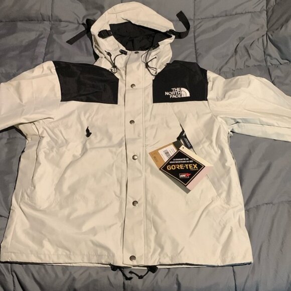 The North Face Gore-Tex 1990 Mountain Jacket / Raincoat White / Black Men Large - Picture 1 of 7